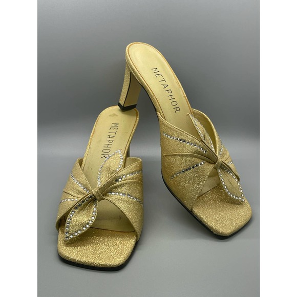 Vintage Open Toe Embellished Heel - Picture 3 of 9